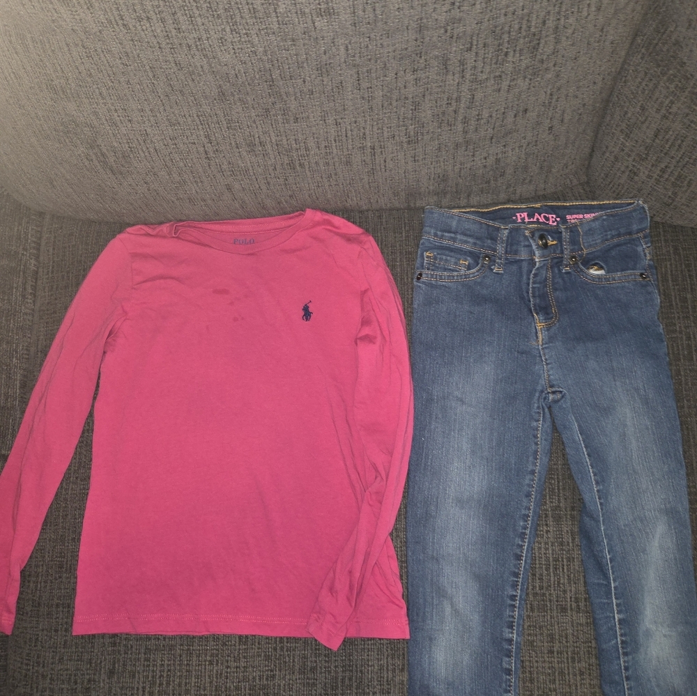 Polo by Ralph Lauren Pink and Blue Kids Matching Set